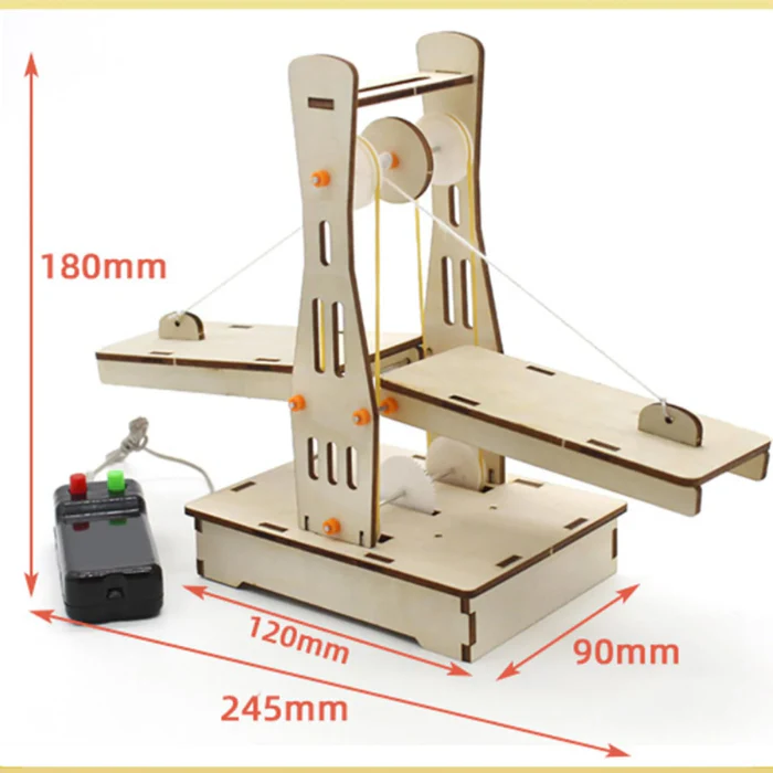 كوبري خشبي متحرك تعليمي – STEM Wooden Drawbridge Kit