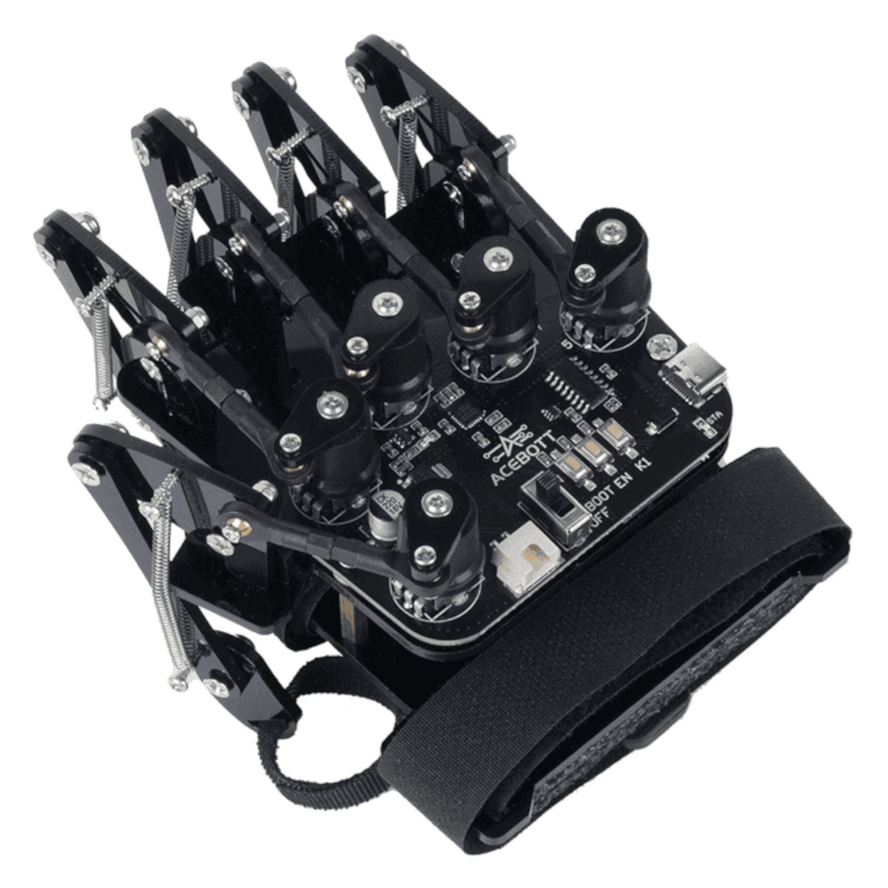 قفاز استشعار الحركة التعليمي ACEBOTT ESP32 للتحكم في الروبوتات