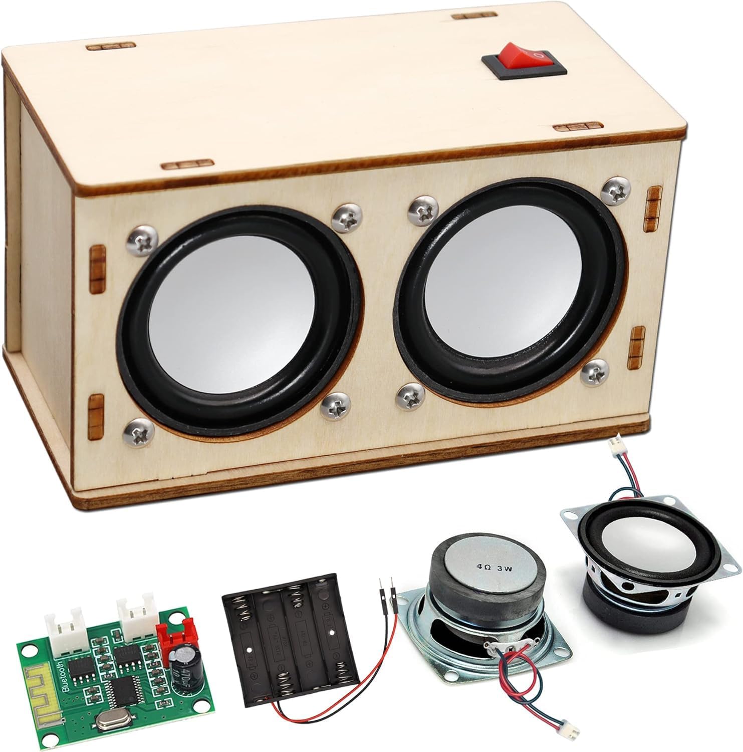 سماعة بلوتوث خشبية تعليمية – Wooden Bluetooth Speaker STEM Kit