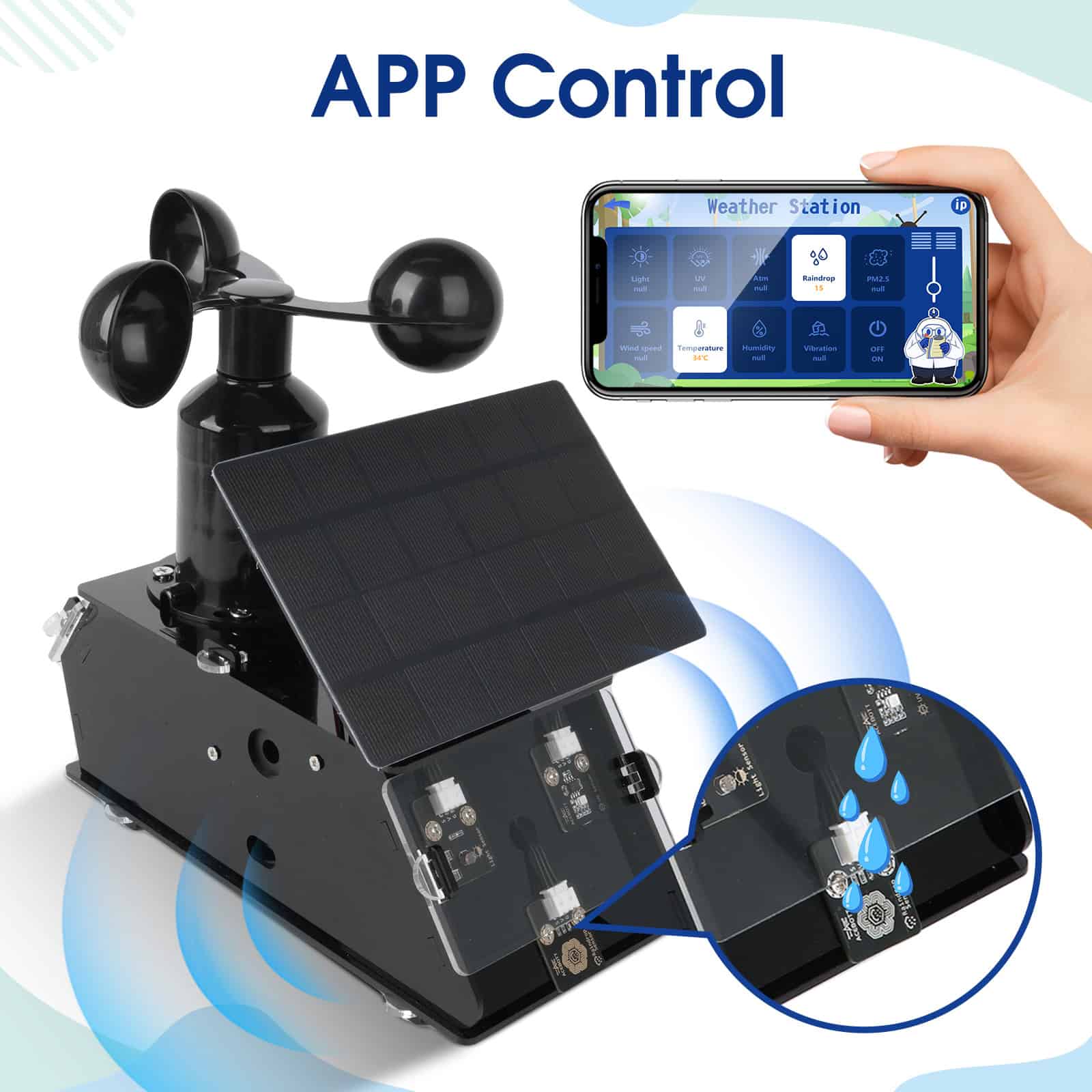 محطة طقس تعليمية ACEBOTT ESP32 لتعلم البرمجة وعلوم الطقس
