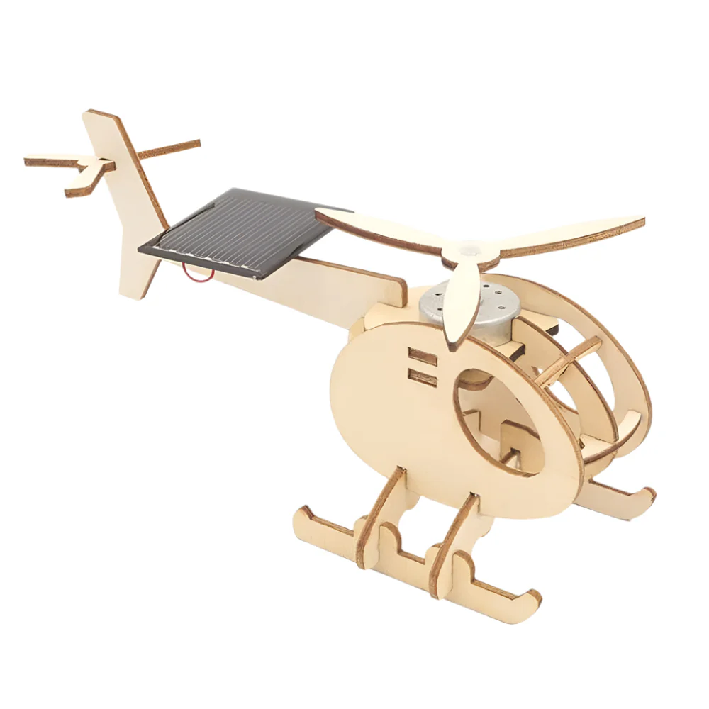 مروحية خشبية تعليمية – Wooden Helicopter STEM Kit