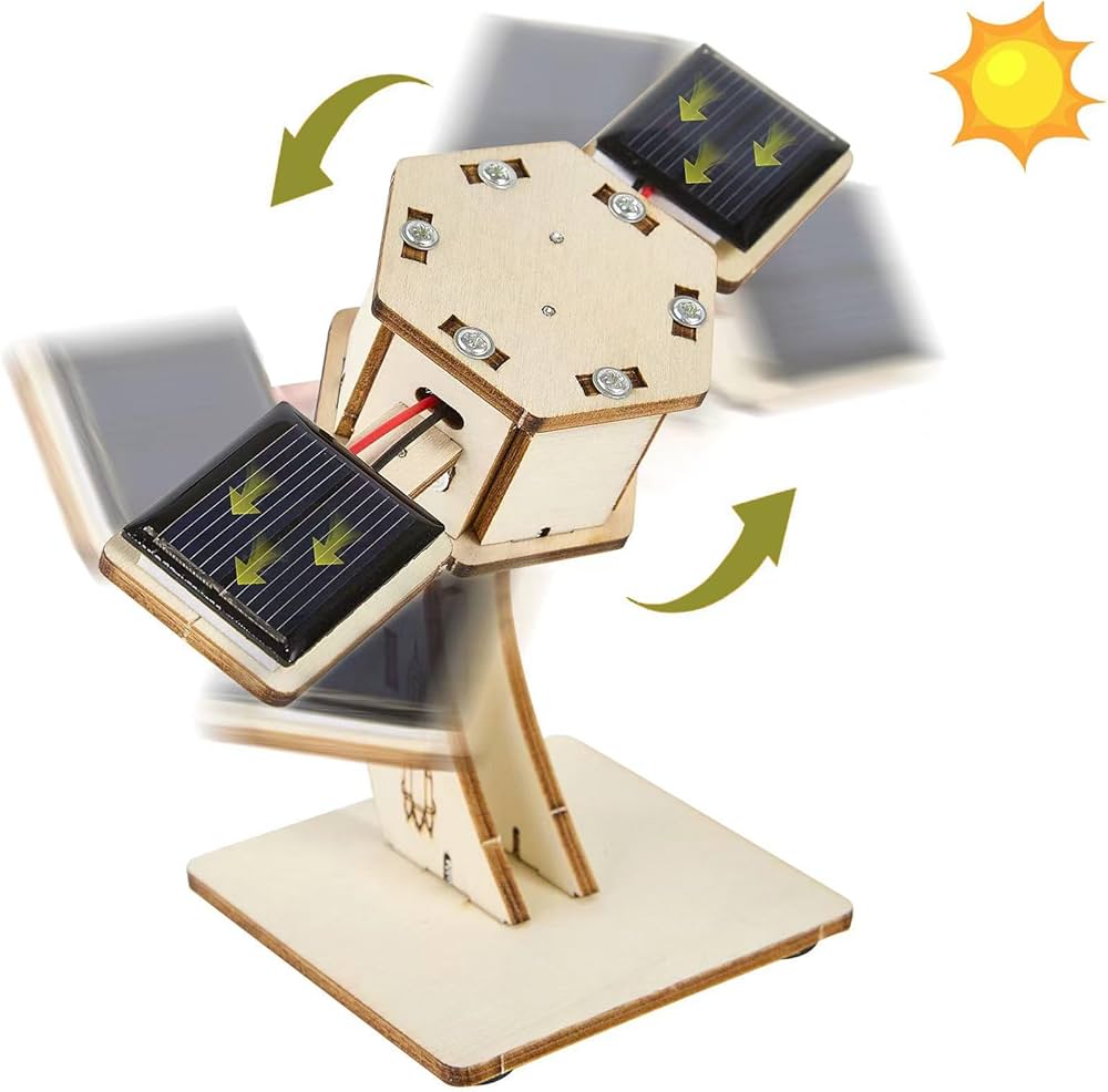 آلة تدوير خشبية تعليمية – Wooden Rotation Machine STEM Kit