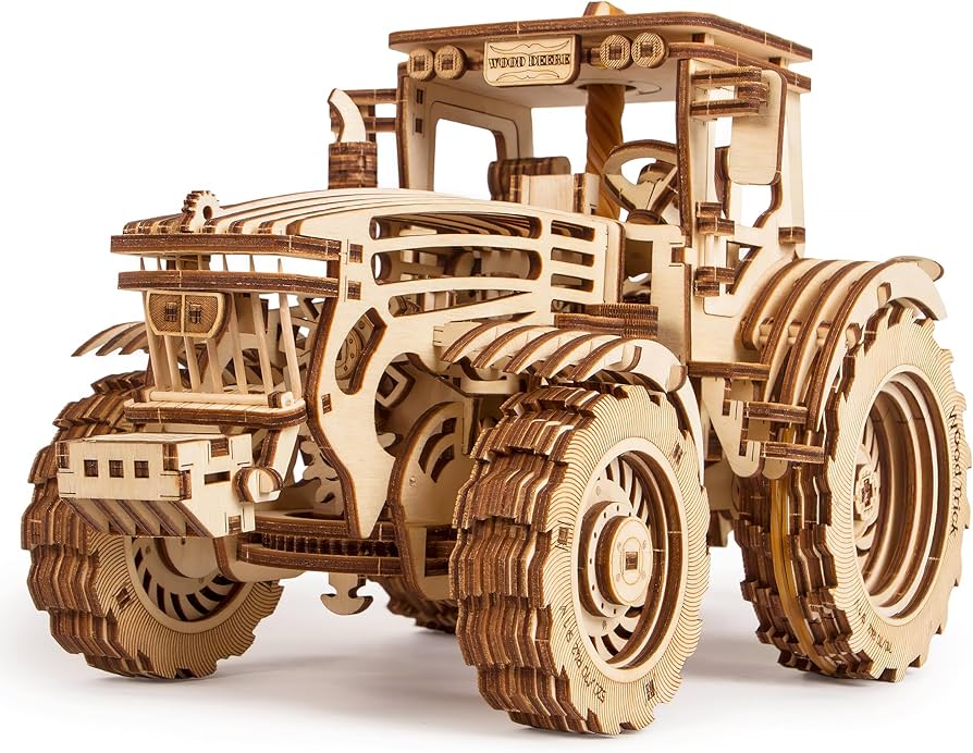 جرار زراعي خشبي تعليمي – Wooden Tractor STEM Kit